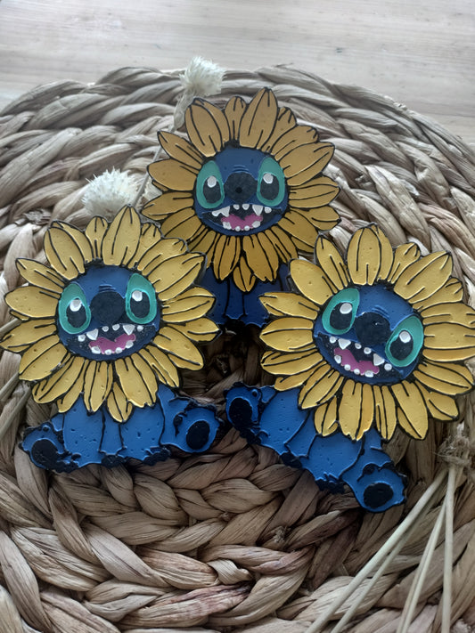 Sunflower Blue Alien Car Freshie