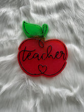 Load image into Gallery viewer, Teacher apple car freshie
